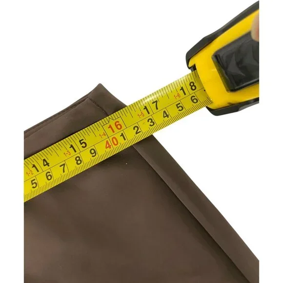 Zara Womens High-Waist Satin Trouser Large Chocolate Brown Wide Leg 1255/528 NWD - Picture 16 of 16